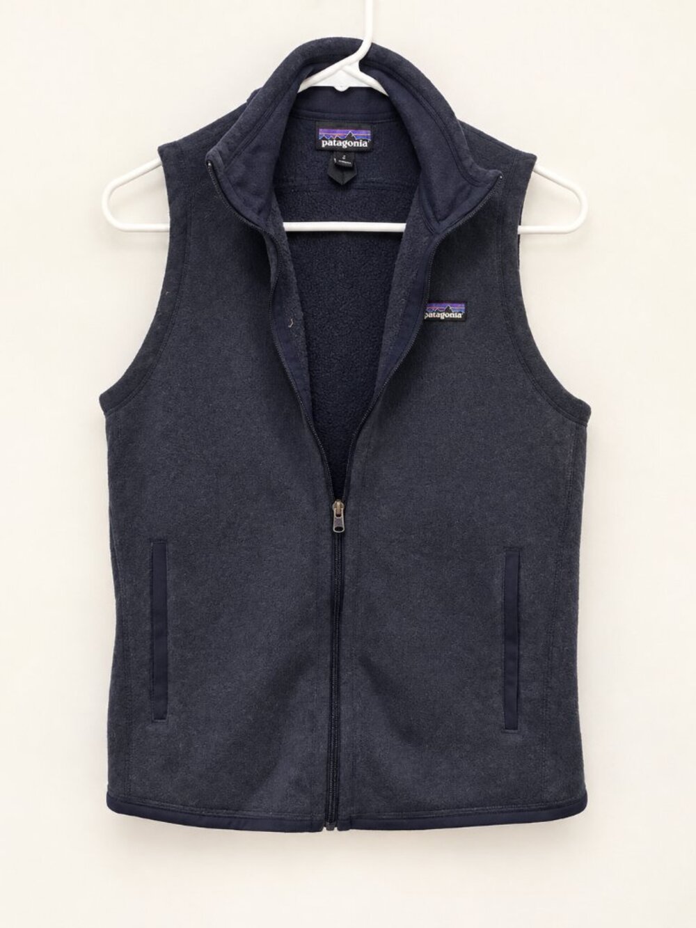 Patagonia Better Sweater Vest Womens S Navy Full Zip Fleece